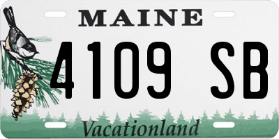 ME license plate 4109SB