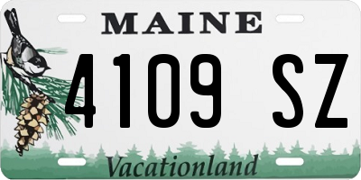 ME license plate 4109SZ