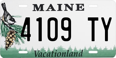 ME license plate 4109TY