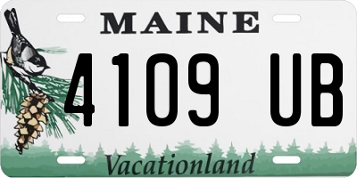 ME license plate 4109UB