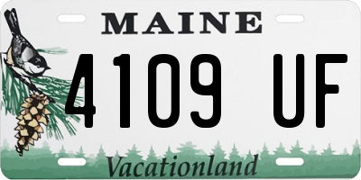 ME license plate 4109UF