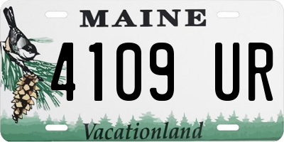 ME license plate 4109UR