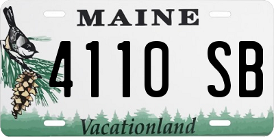 ME license plate 4110SB