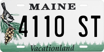 ME license plate 4110ST