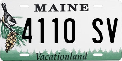 ME license plate 4110SV