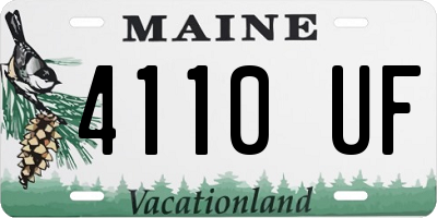 ME license plate 4110UF