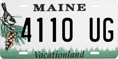 ME license plate 4110UG
