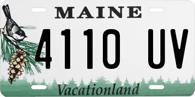 ME license plate 4110UV