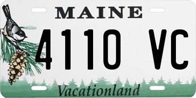 ME license plate 4110VC