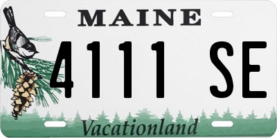 ME license plate 4111SE