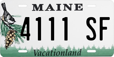 ME license plate 4111SF