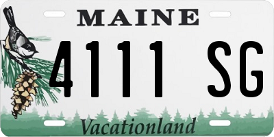 ME license plate 4111SG