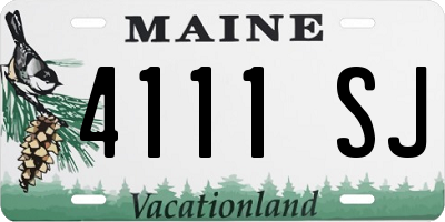ME license plate 4111SJ