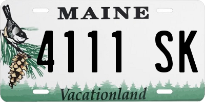 ME license plate 4111SK