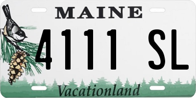 ME license plate 4111SL