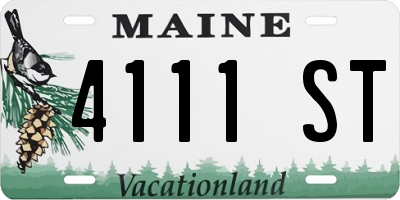 ME license plate 4111ST