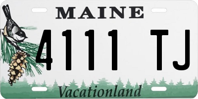 ME license plate 4111TJ