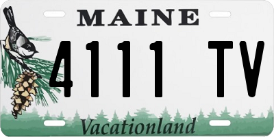 ME license plate 4111TV