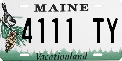 ME license plate 4111TY