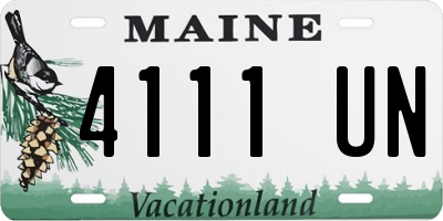 ME license plate 4111UN