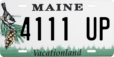 ME license plate 4111UP