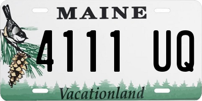 ME license plate 4111UQ