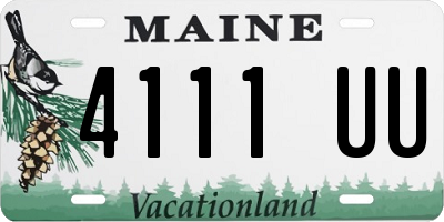 ME license plate 4111UU