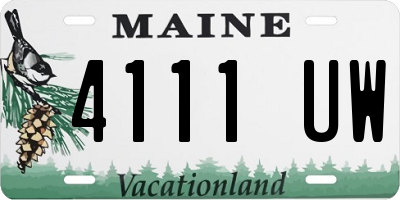 ME license plate 4111UW