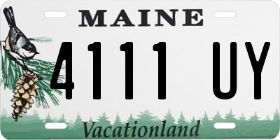 ME license plate 4111UY