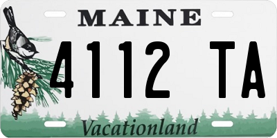 ME license plate 4112TA