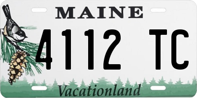 ME license plate 4112TC