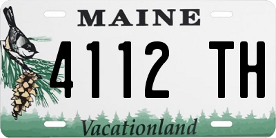 ME license plate 4112TH