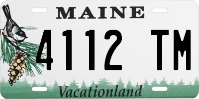 ME license plate 4112TM