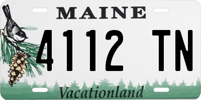 ME license plate 4112TN
