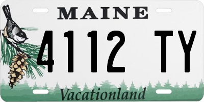 ME license plate 4112TY