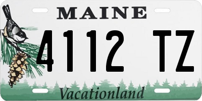 ME license plate 4112TZ