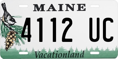 ME license plate 4112UC