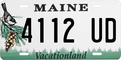 ME license plate 4112UD