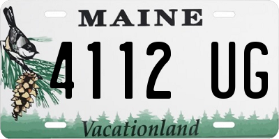 ME license plate 4112UG