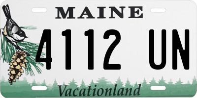 ME license plate 4112UN
