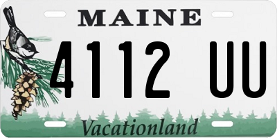 ME license plate 4112UU