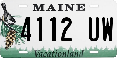 ME license plate 4112UW