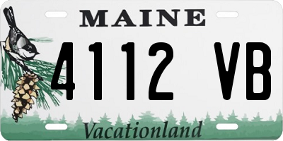 ME license plate 4112VB