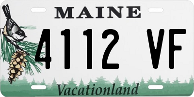 ME license plate 4112VF