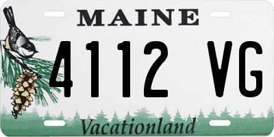 ME license plate 4112VG