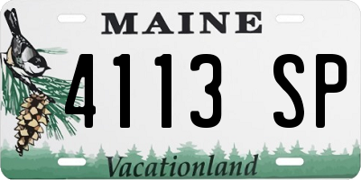 ME license plate 4113SP