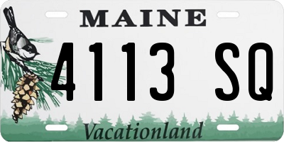 ME license plate 4113SQ