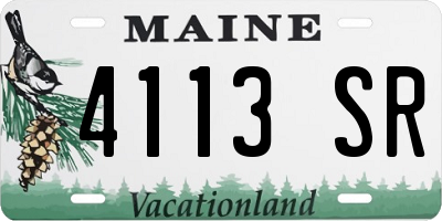 ME license plate 4113SR