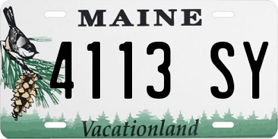 ME license plate 4113SY