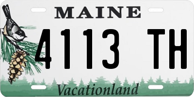 ME license plate 4113TH